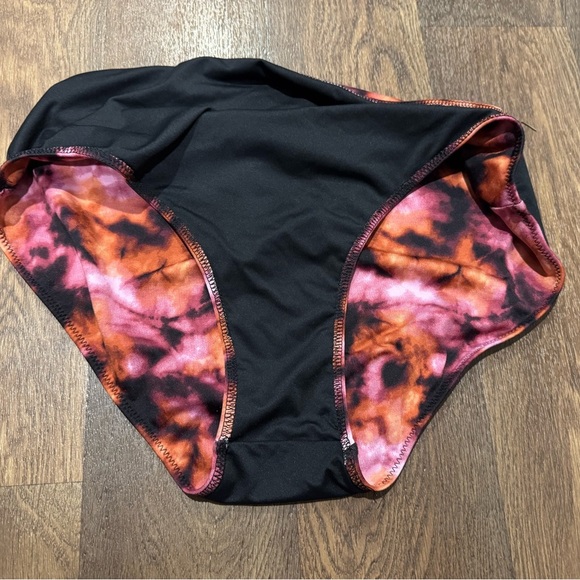 PINK Active Sport High Waist Push Up Bikini Pink Black Tie Dye Size XL - Picture 8 of 15